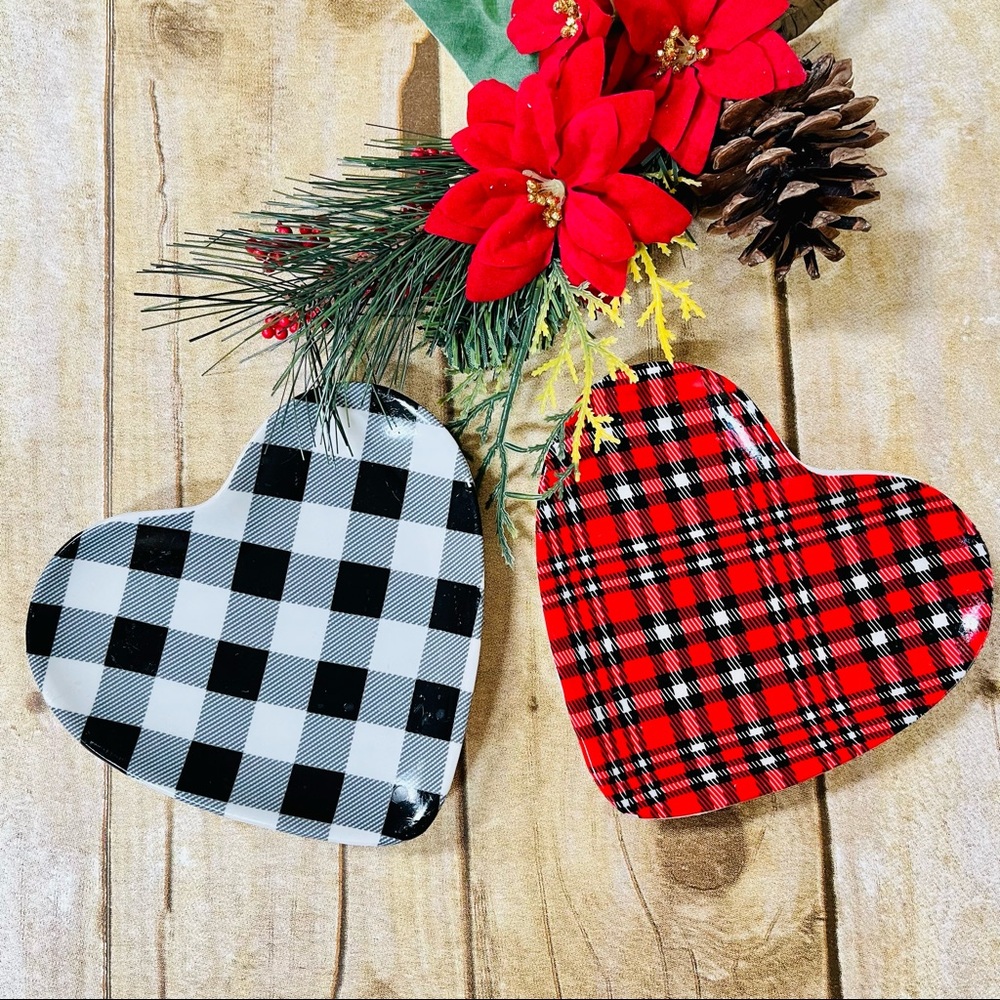 Buffalo Check and Tartan Ceramic Trinket Trays (Set of 2)